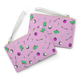 Pink Golf Pattern Clutch Bag