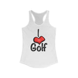 I Love Golf 3D Women's Ideal Racerback Tank