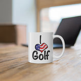 I Love Golf USA Ceramic Mug 11oz