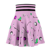 Pink Golf Pattern Women's Skirt