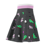 Grey Golf Pattern Women's Skirt