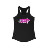 Pink Retro Golf  Racerback Tank