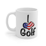 I Love Golf USA Ceramic Mug 11oz