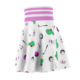 White Golf Pattern Women's Skirt