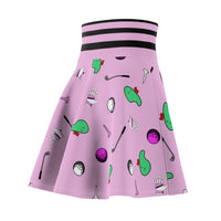 Pink Golf Pattern Women's Skirt
