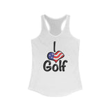 I Love Golf USA Women's Racerback Tank