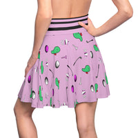 Pink Golf Pattern Women's Skirt