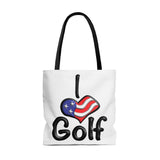 I Love Golf U.S.A. Tote Bag