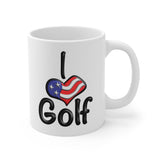 I Love Golf USA Ceramic Mug 11oz