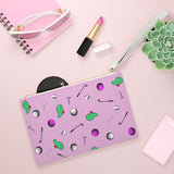 Pink Golf Pattern Clutch Bag