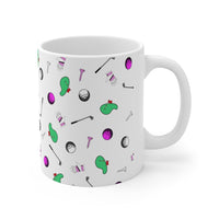 Golf Print Ceramic Mug 11oz