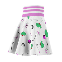 White Golf Pattern Women's Skirt