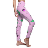 Comfy Pink Golf Pattern Women's Casual Leggings