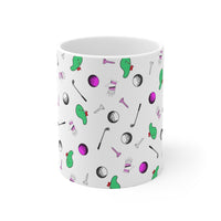 Golf Print Ceramic Mug 11oz