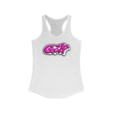 Pink Retro Golf  Racerback Tank