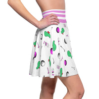 White Golf Pattern Women's Skirt