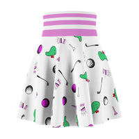 White Golf Pattern Women's Skirt