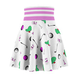 White Golf Pattern Women's Skirt