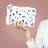 White Golf Pattern Clutch