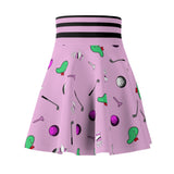 Pink Golf Pattern Women's Skirt