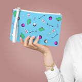 Sky Blue Golf Pattern Clutch Bag