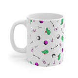 Golf Print Ceramic Mug 11oz