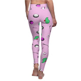 Comfy Pink Golf Pattern Women's Casual Leggings